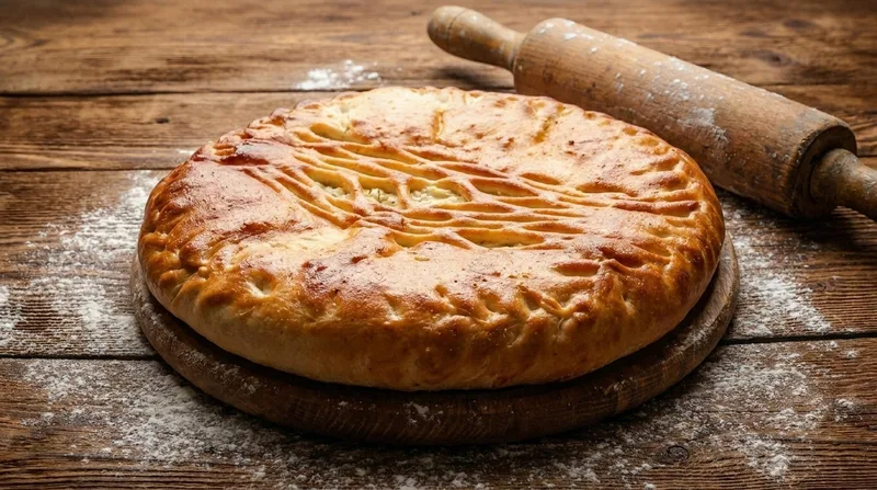 Пирог закрытый с творогом и ананасом